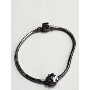 Sterling Silver Chamilia Snake Chain Bracelet with RN Chamilia 925 Charm